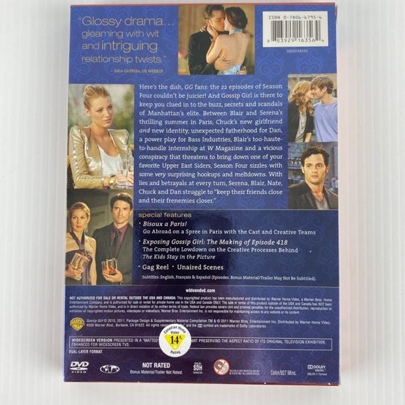 Gossip Girl Season 4 DVD Complete Fouth Season 2011 5 Disc Set - Picture 2 of 8